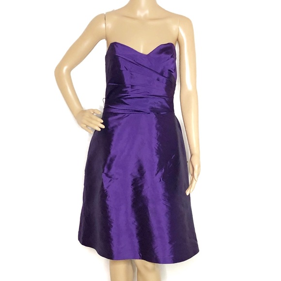 ALFRED SUNG Dresses & Skirts - Alfred Sung Purple Strapless Short Cocktail Dress